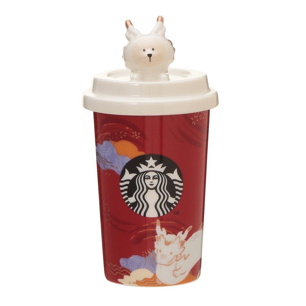 日本星巴克STARBUCKS 2024新年限定龙年咖啡豆储物罐
