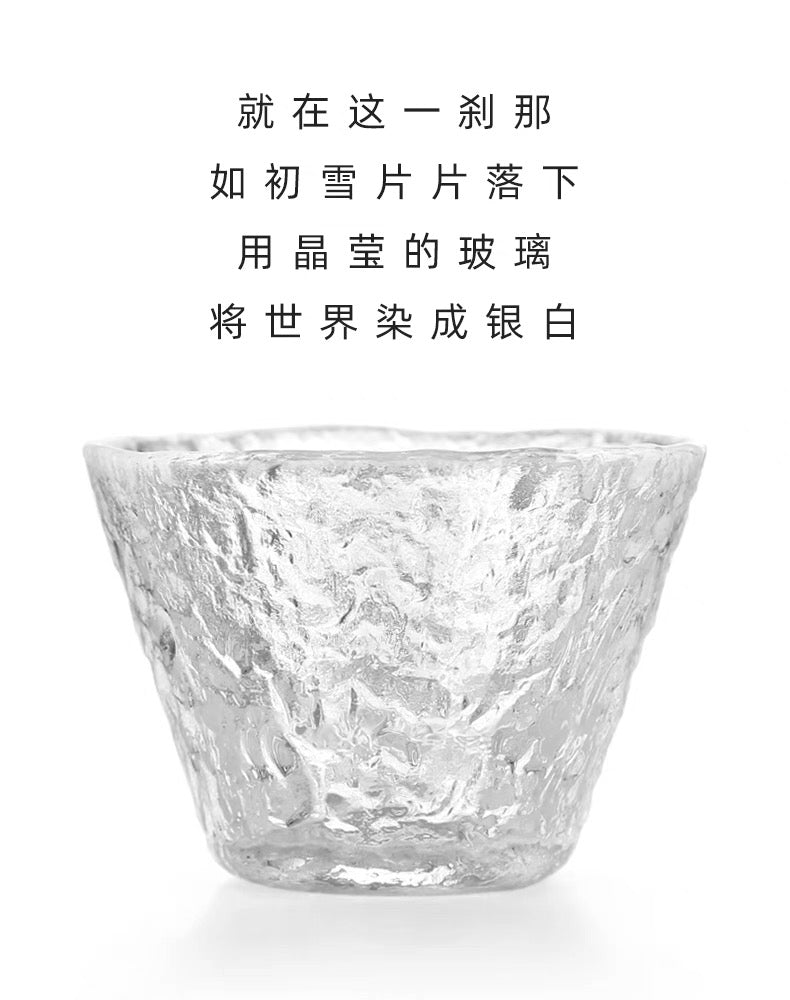 日本石塚硝子初雪手工玻璃杯6个装