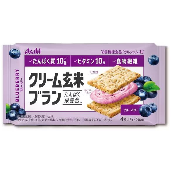 Asahi朝日低卡低热量糙米玄米夹心饼干营养代餐72g