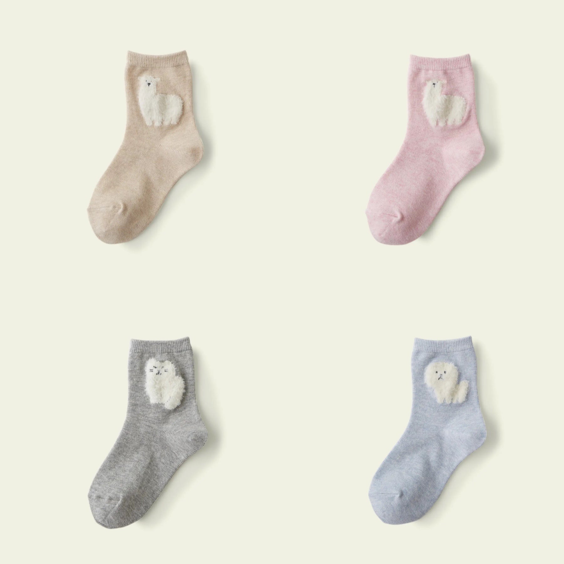 靴下屋Tabio儿童动物图案舒适短筒袜 4色选