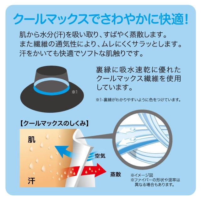 日本UV CUT COOL冷感吸水速干可折叠防晒帽 3色选