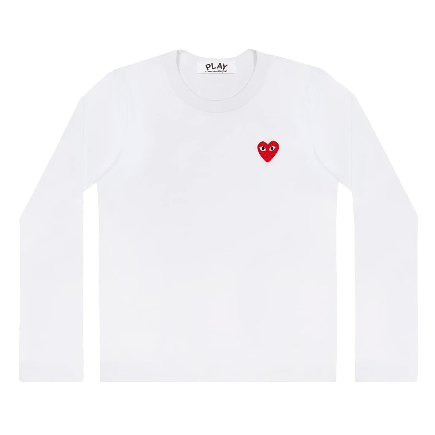 Comme Des Garcons Play男款长袖TEE 白色红心M