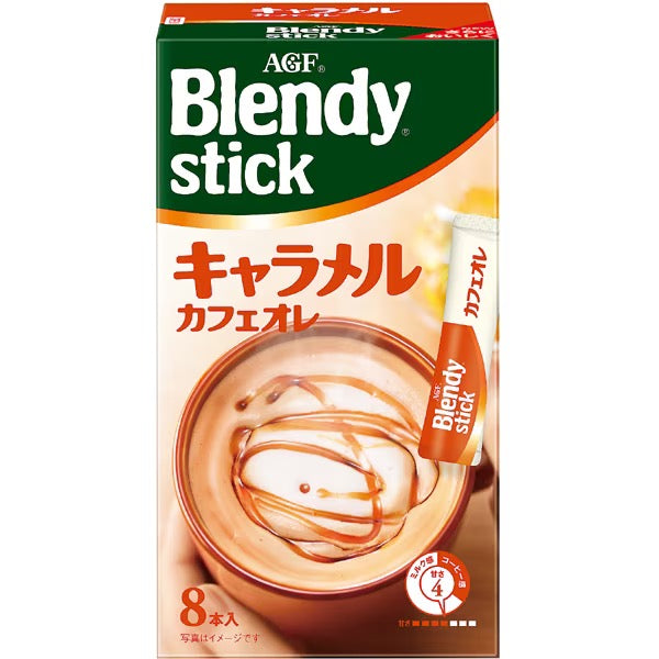 AGF BLENDY STICK速溶焦糖牛奶咖啡8支装