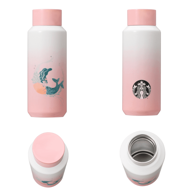 星巴克STARBUCKS日本周年限定人鱼粉色保温杯355ml