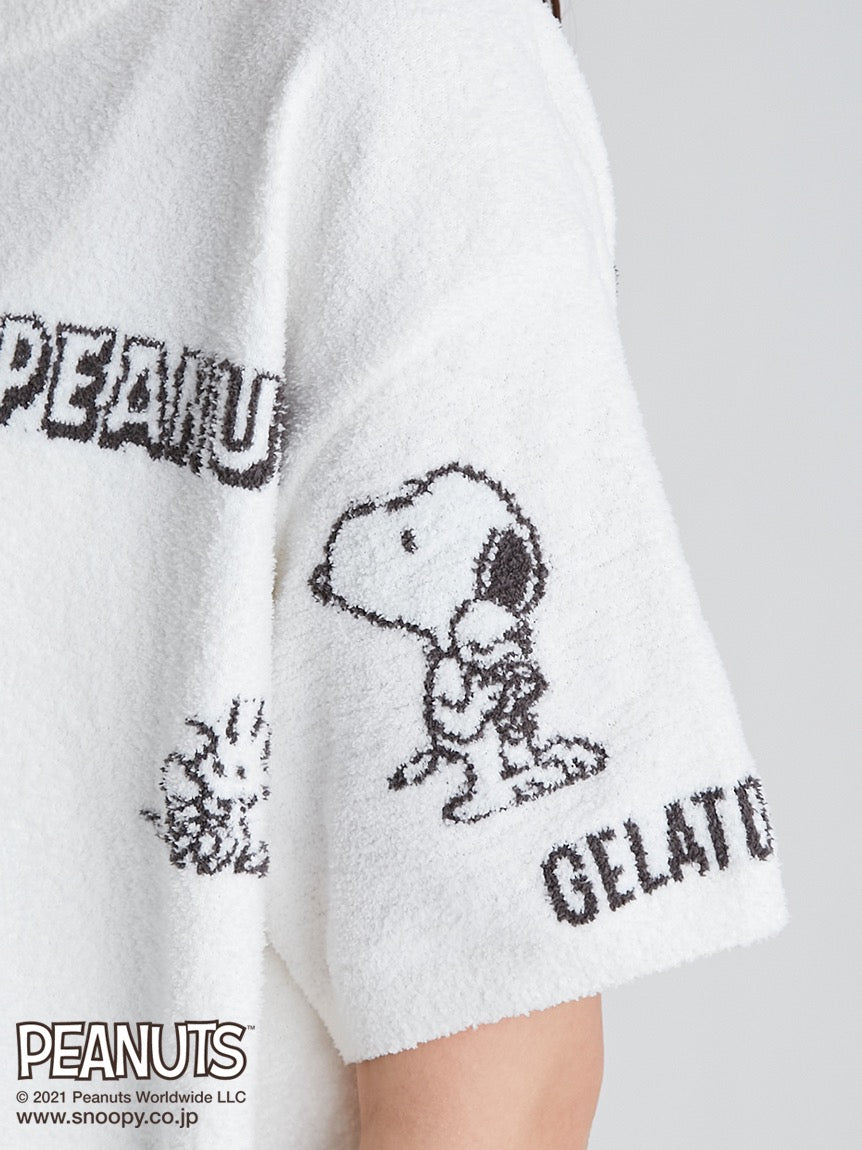 Gelato Pique x Peanuts Snoopy毛绒薄款家居服拉链外套 白色