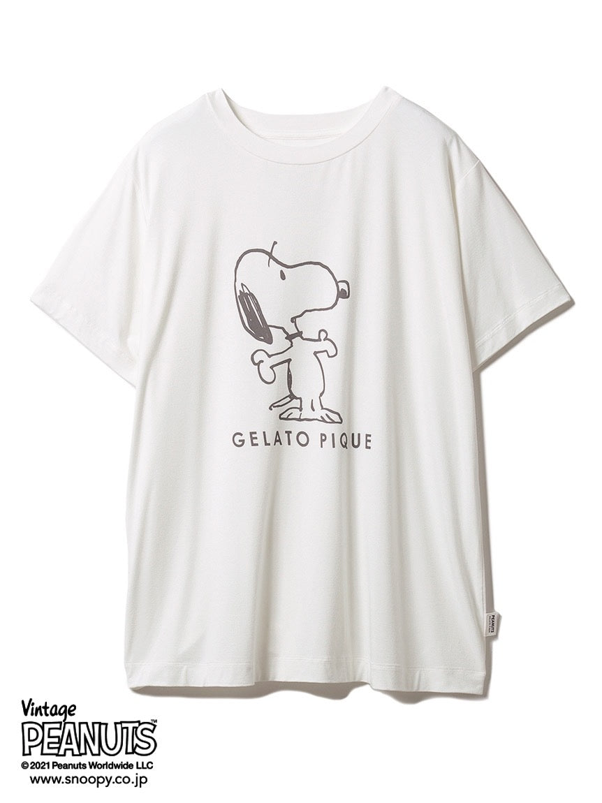 Gelato Pique x Peanuts Snoopy家居服 T恤+短裤套装 白色