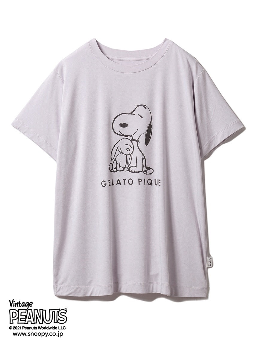 Gelato Pique x Peanuts Snoopy家居服 T恤+短裤套装 紫色