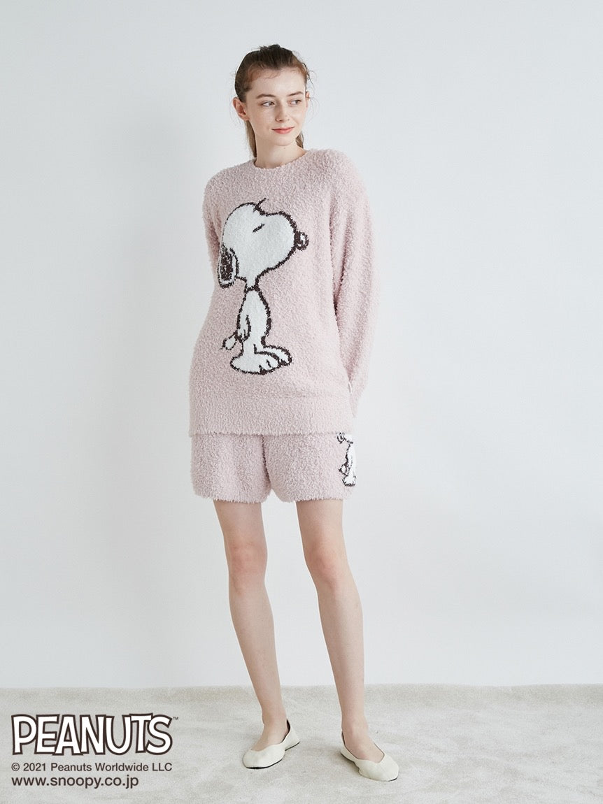 Gelato Pique x Peanuts圣诞限定软绵绵大Snoopy家居服 上衣+短裤套装 粉色
